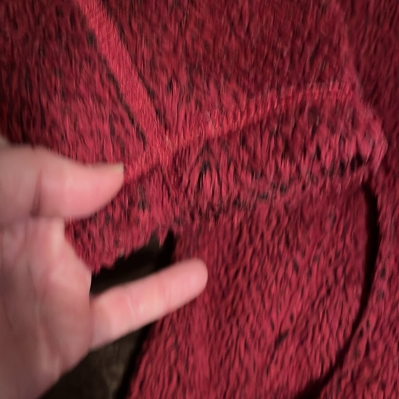 Patagonia Women’s Synchilla front Zip Deep Red Jacket, Size Large - Picture 10 of 12